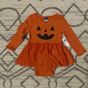 Old Navy Orange Pumpkin Face Kids Costume